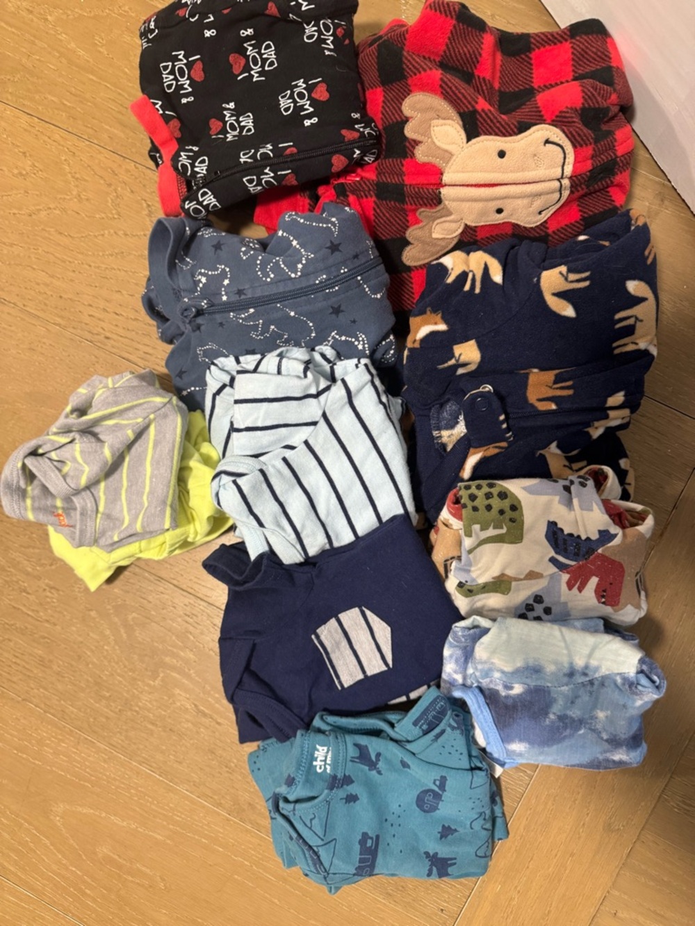 Mixed Baby Onesies and Pajamas - Multi Color Set